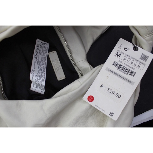 Zara Soft Leather Oval Twisted Shopper Bag NWT - Picture 10 of 10